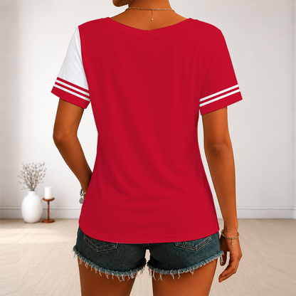 [HOT DEAL] NEW CUSTOMIZED NBA17 AHA ATLANTA HAWKS V-NECK FEMALE SHIRT