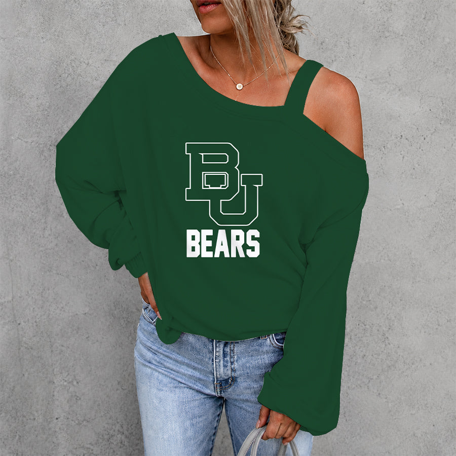 [FAN FAVORITE] NEW CUSTOMIZED NCAA MAM18 BAB BAYLOR BEARS DROP SHOULDER SWEATSHIRT