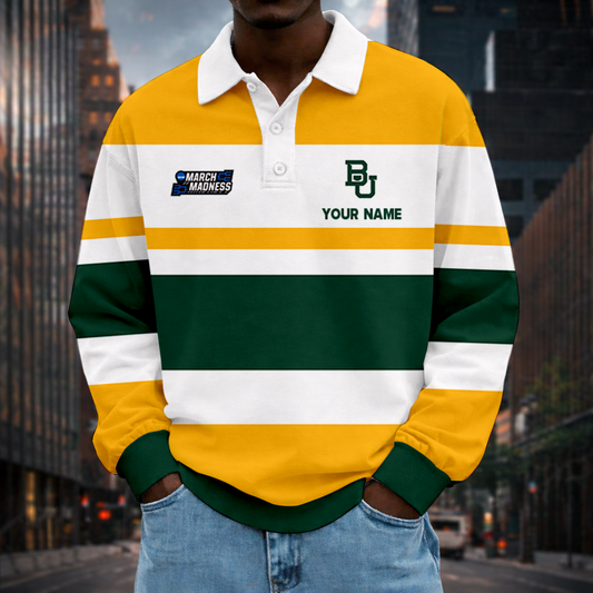 MEGA SALE - NEW CUSTOMIZED MAM NCAA18 BAB BA BEARS UNISEX LONG SLEEVE POLO
