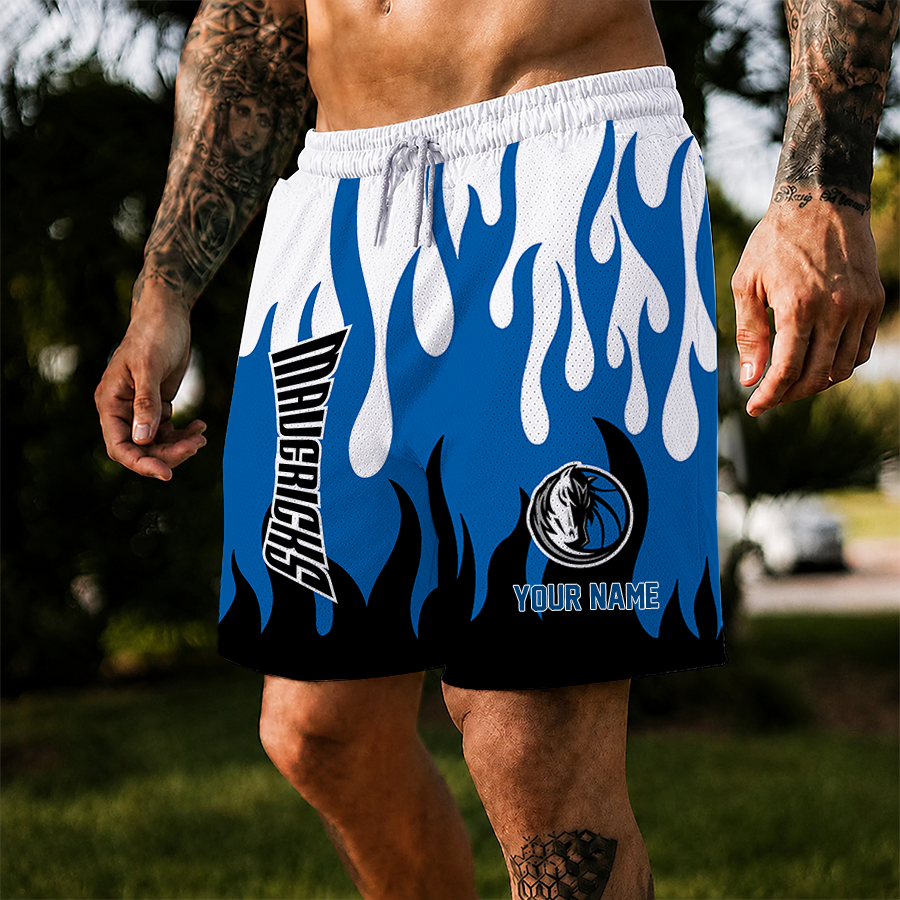 [HOT DEAL] NEW CUSTOMIZED NBA18 DMA DALLAS MAVERICKS SHORT PANTS
