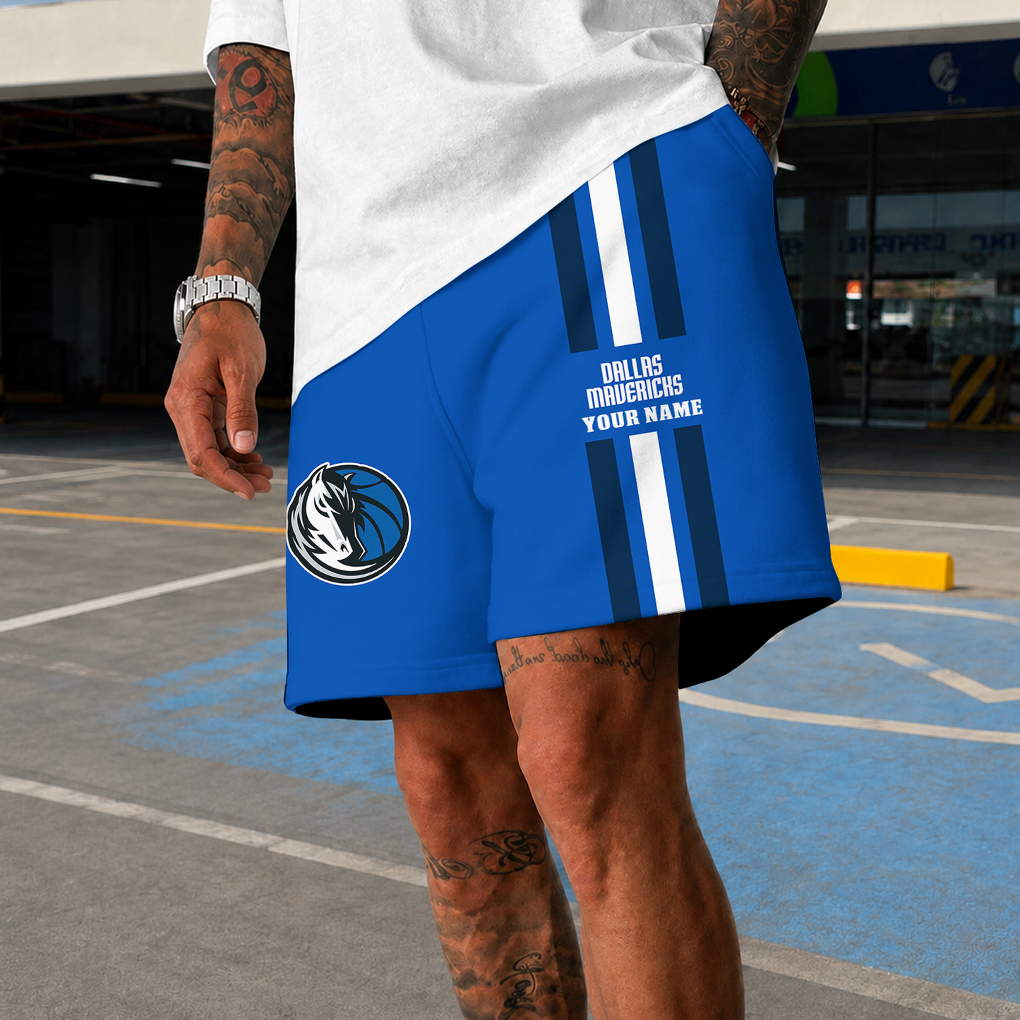 [HOT DEAL] NEW CUSTOMIZED NBA18 DMA DALLAS MAVERICKS SHORT PANTS