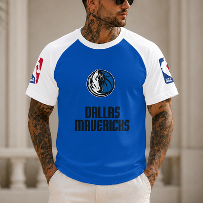 [HOT DEAL] NEW CUSTOMIZED NBA18 DMA DALLAS MAVERICKS RAGLAN TEE
