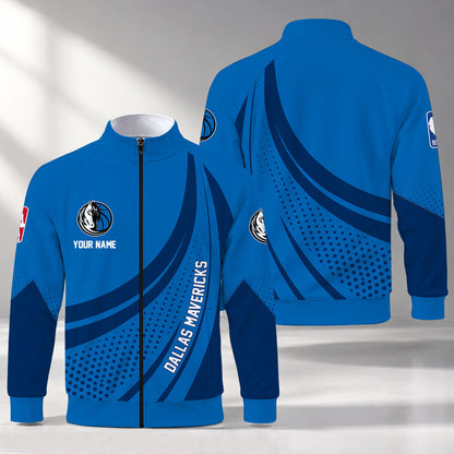 [HOT DEAL] NEW CUSTOMIZED NBA18 DMA DALLAS MAVERICKS STAND COLLAR JACKET