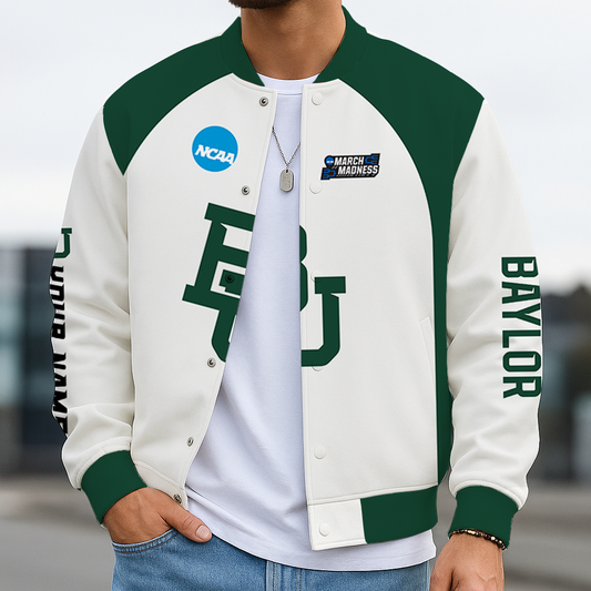 LIMITED DROP - NEW CUSTOMIZED | NCAA MAM18 BAB BA BEARS BASEBALL JACKET, SATIN VARSITY JACKET