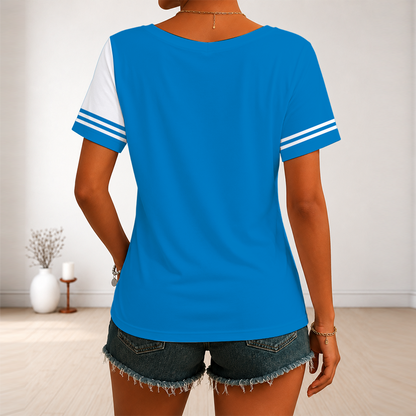 [HOT DEAL] NEW CUSTOMIZED NBA18 DMA DALLAS MAVERICKS V-NECK FEMALE SHIRT