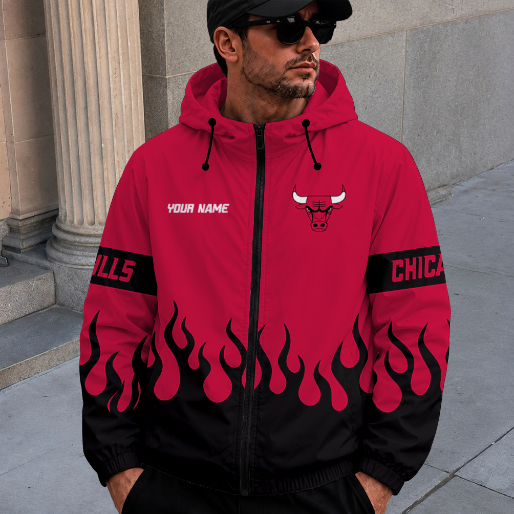 [HOT DEAL] NEW CUSTOMIZED NBA19 CBU CHICAGO BULLS WINDBREAKER JACKET