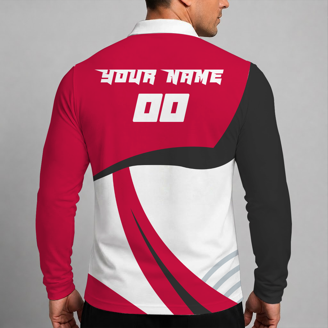 [HOT DEAL] NEW CUSTOMIZED NBA19 CBU CHICAGO BULLS MEN LONG SLEEVE POLO