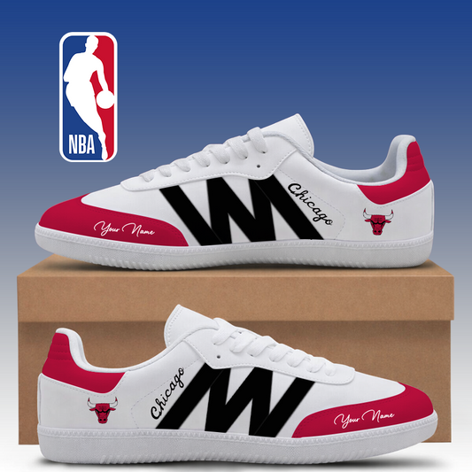 [HOT DEAL] NEW CUSTOMIZED NBA19 CBU CHICAGO BULLS CLASSIC SNEAKERS