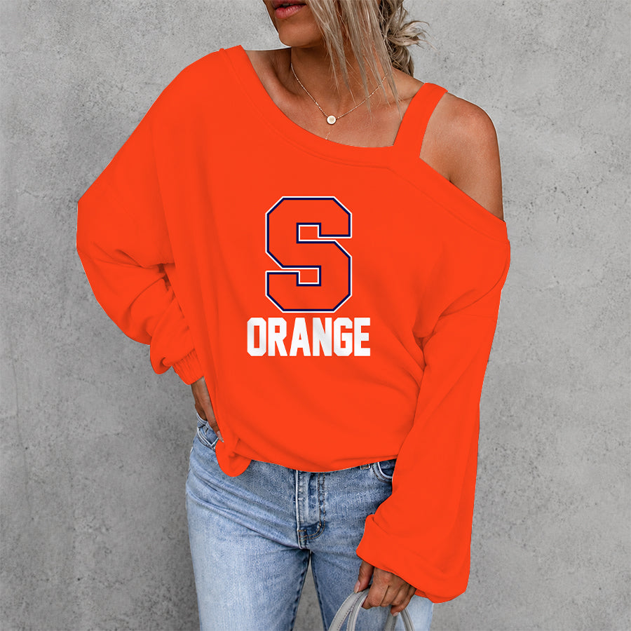 [FAN FAVORITE] NEW CUSTOMIZED NCAA MAM19 SYO SYRACUSE ORANGE DROP SHOULDER SWEATSHIRT