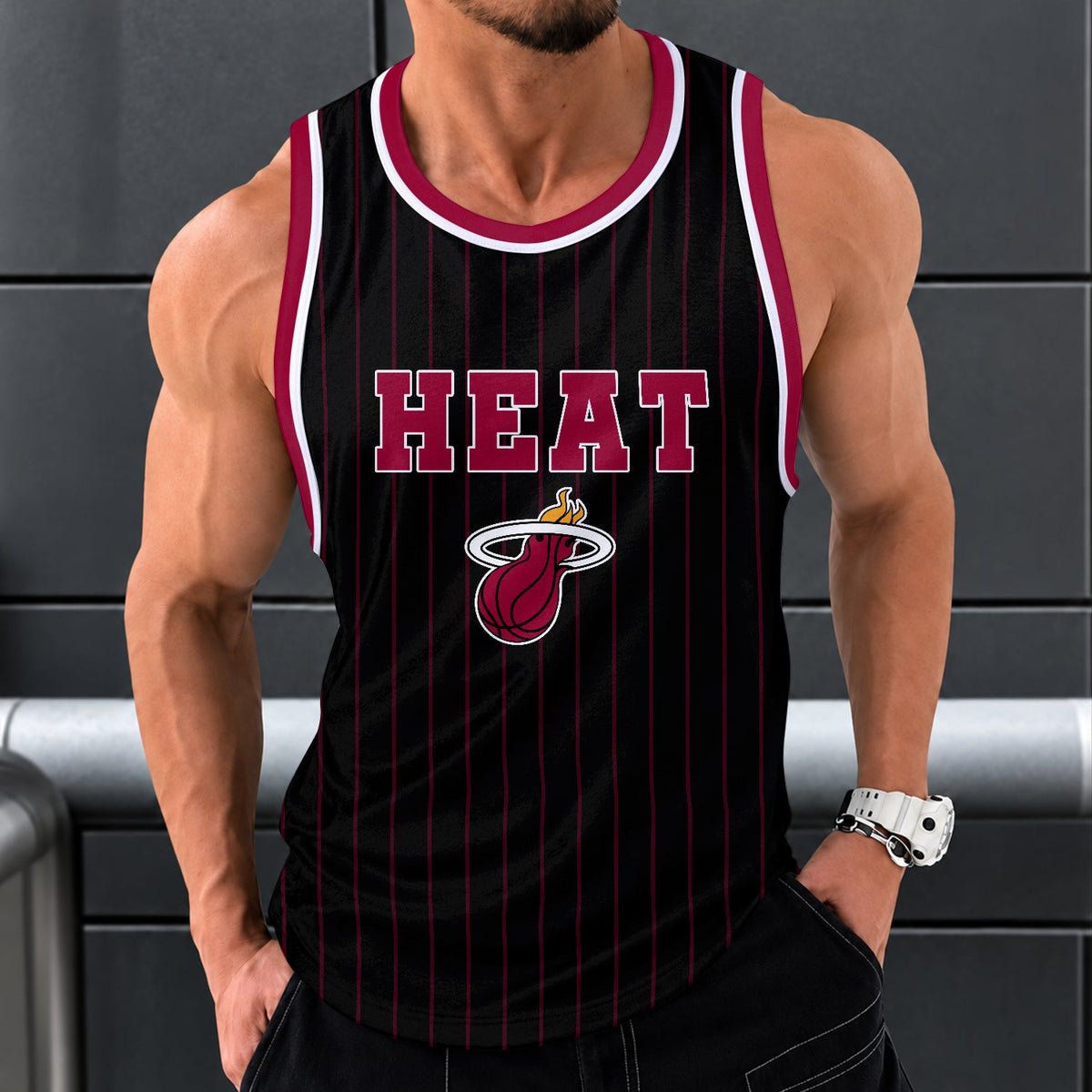 [HOT DEAL] NEW CUSTOMIZED NBA20 MHE MIAMI HEAT UNISEX TANK TOP