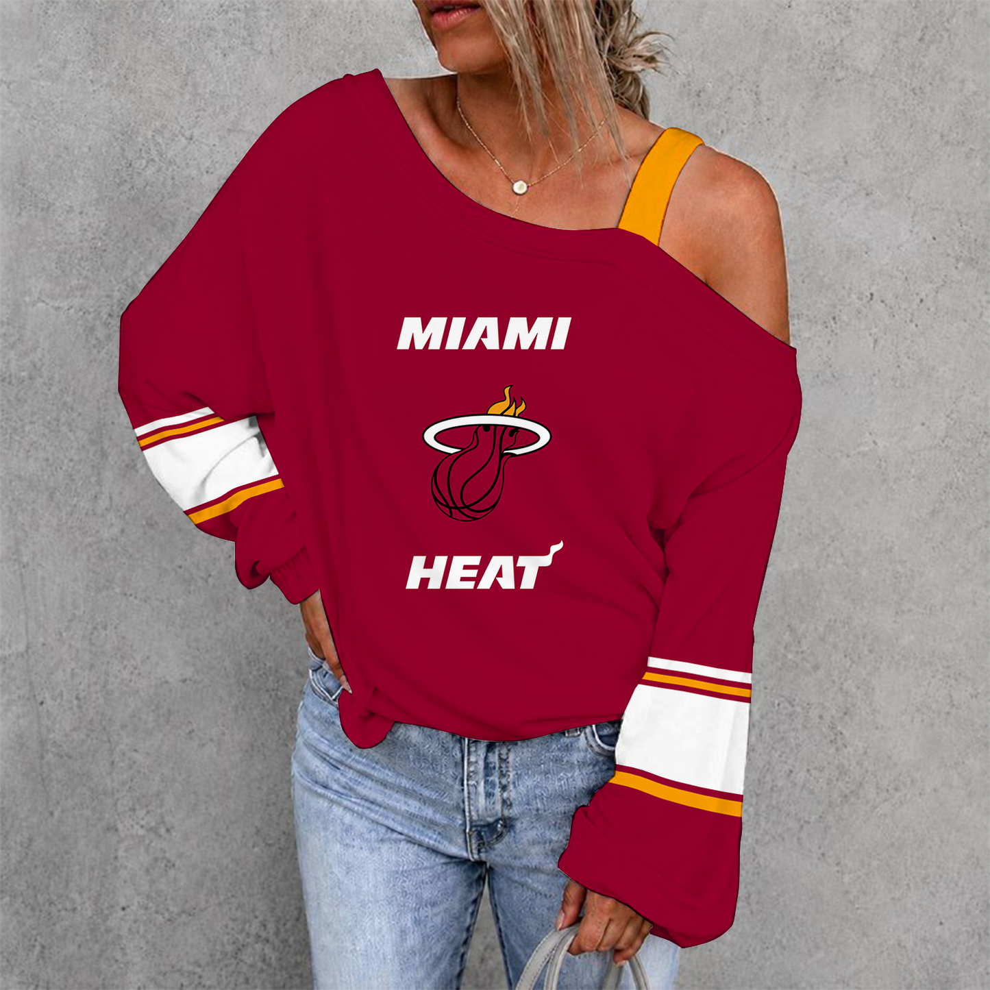 [HOT DEAL] NEW CUSTOMIZED NBA20 MHE MIAMI HEAT DROP SHOULDER SWEATSHIRT