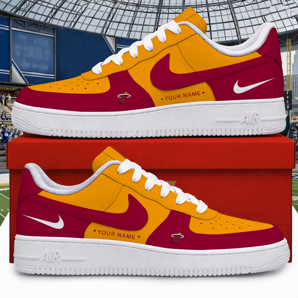 [HOT DEAL] NEW CUSTOMIZED NBA20 MHE MIAMI HEAT AF1 SHOES