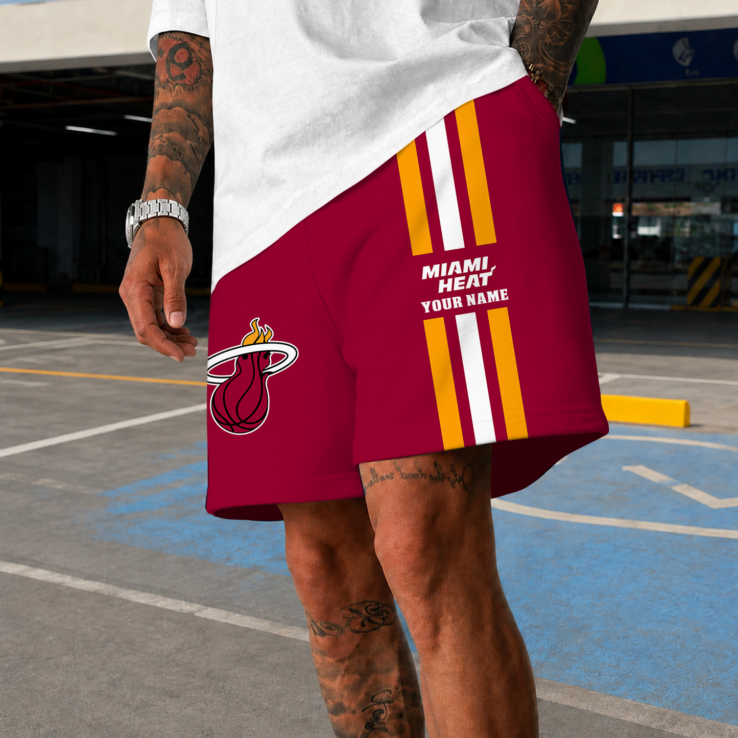 [HOT DEAL] NEW CUSTOMIZED NBA20 MHE MIAMI HEAT SHORT PANTS