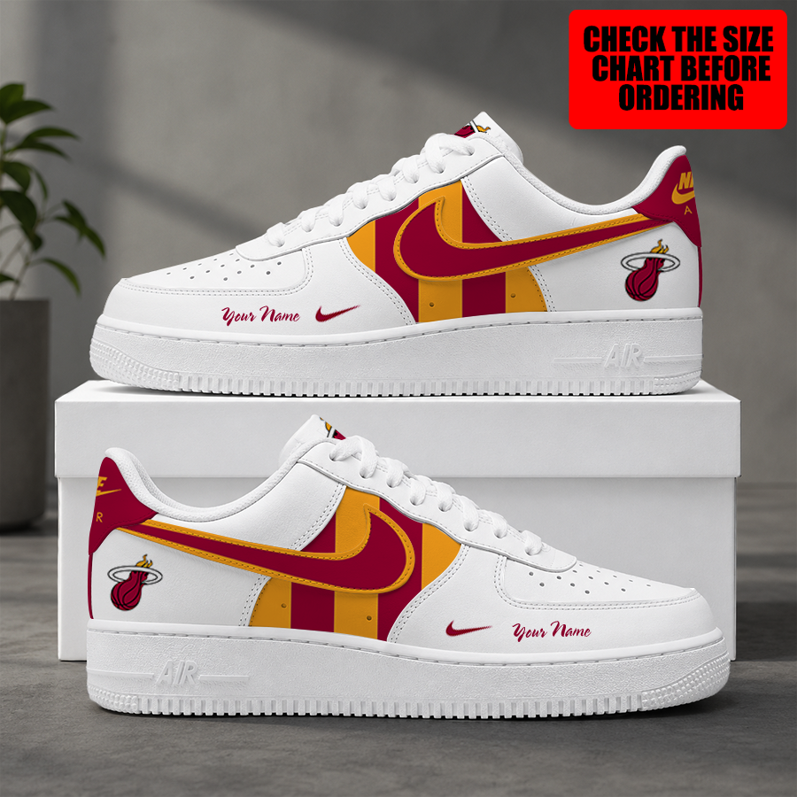 [HOT DEAL] NEW CUSTOMIZED NBA20 MHE MIAMI HEAT AF1 SHOES