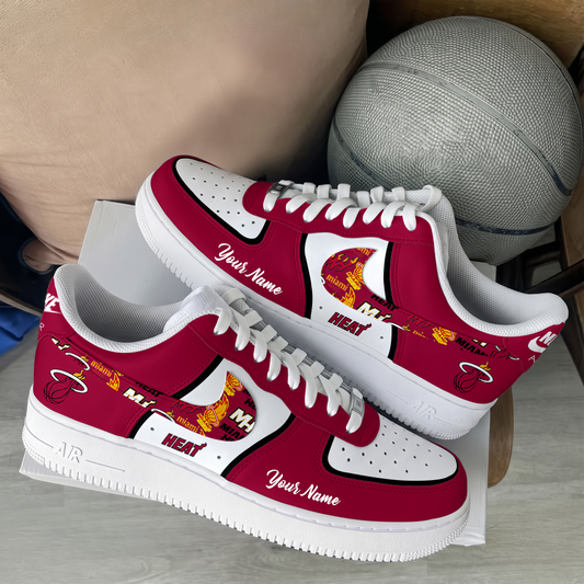 [HOT DEAL] NEW CUSTOMIZED NBA20 MHE MIAMI HEAT AF1 SHOES