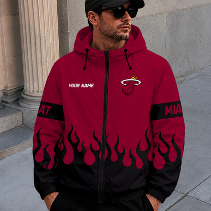 [HOT DEAL] NEW CUSTOMIZED NBA20 MHE MIAMI HEAT WINDBREAKER JACKET
