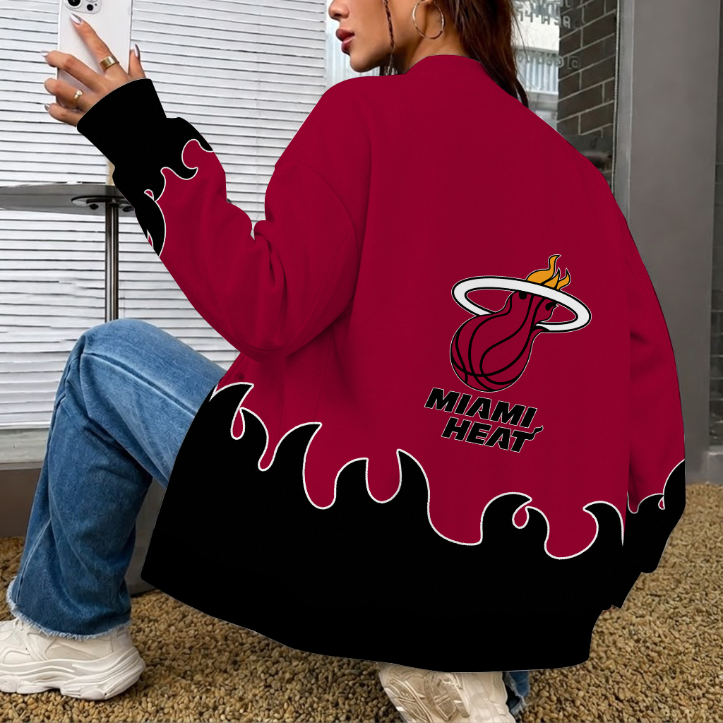 [HOT DEAL] NEW CUSTOMIZED NBA20 MHE MIAMI HEAT BASEBALL JACKET, SATIN VARSITY JACKET