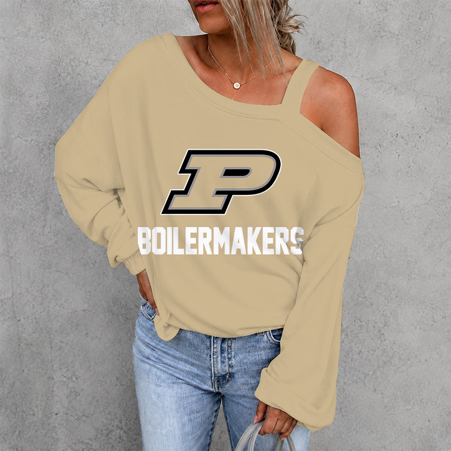 [FAN FAVORITE] NEW CUSTOMIZED NCAA MAM20 PUB PURDUE BOILERMAKERS DROP SHOULDER SWEATSHIRT