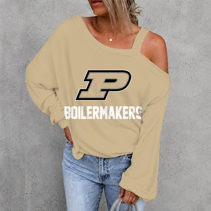 [FAN FAVORITE] NEW CUSTOMIZED NCAA MAM20 PUB PURDUE BOILERMAKERS DROP SHOULDER SWEATSHIRT