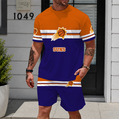 [HOT DEAL] NEW CUSTOMIZED NBA21 PSU PHOENIX SUNS UNISEX T-SHIRT & SHORTS SET