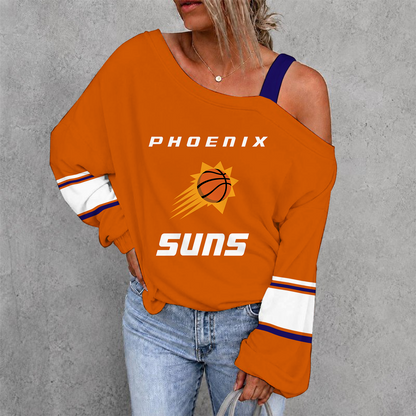 [HOT DEAL] NEW CUSTOMIZED NBA21 PSU PHOENIX SUNS DROP SHOULDER SWEATSHIRT