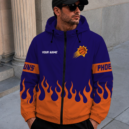 [HOT DEAL] NEW CUSTOMIZED NBA21 PSU PHOENIX SUNS WINDBREAKER JACKET