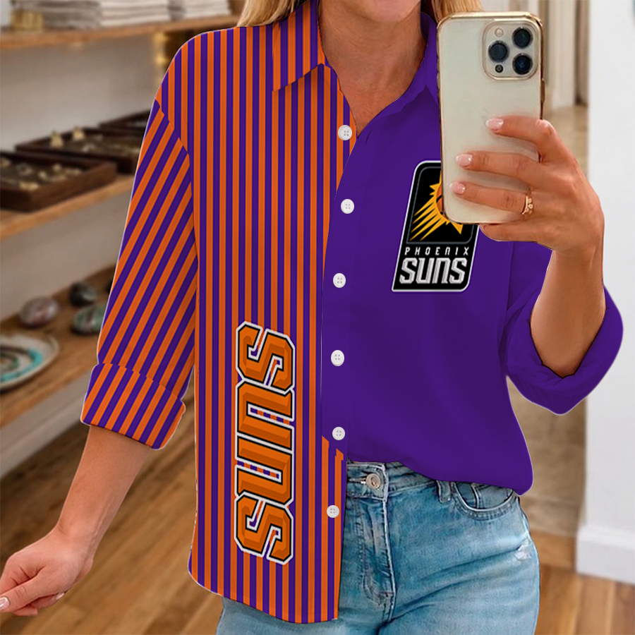 [HOT DEAL] NEW CUSTOMIZED NBA21 PSU PHOENIX SUNS WOMEN CASUAL SHIRT FOR FAN