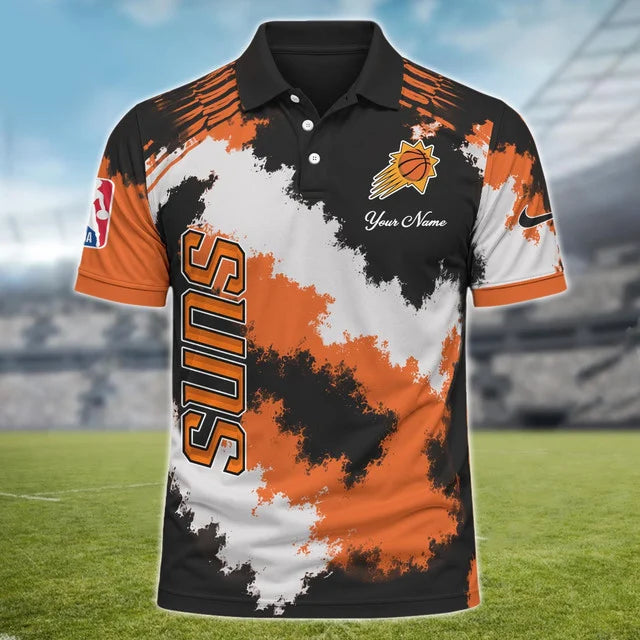 [HOT DEAL] NEW CUSTOMIZED NBA21 PSU PHOENIX SUNS MULTICOLOR POLO SHIRT