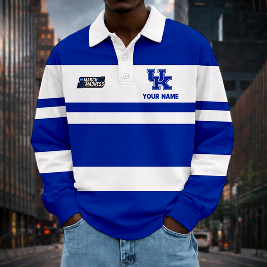 MEGA SALE - NEW CUSTOMIZED MAM NCAA22 KEW KE WILDCATS UNISEX LONG SLEEVE POLO