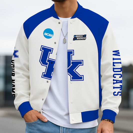 LIMITED DROP - NEW CUSTOMIZED | NCAA MAM22 KEW KE WILDCATS BASEBALL JACKET, SATIN VARSITY JACKET
