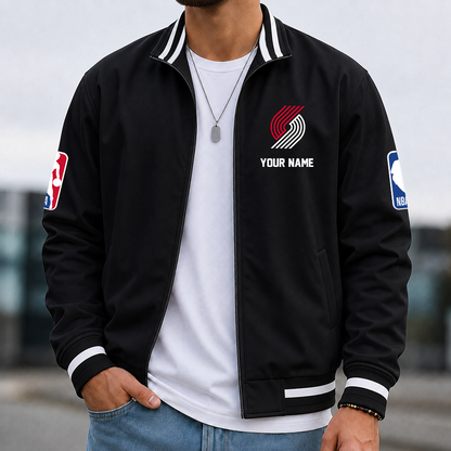 [HOT DEAL] NEW CUSTOMIZED NBA22 PTB PORTLAND TRAIL BLAZERS MULTICOLOR MEN'S CASUAL JACKET