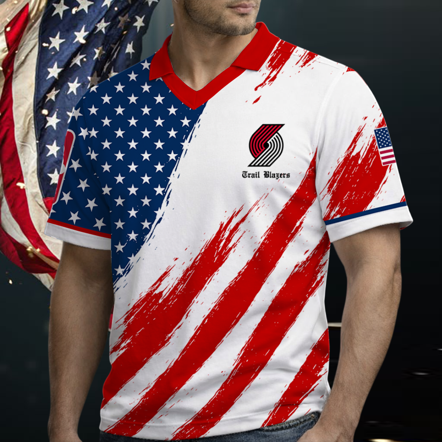 [HOT DEAL] NEW CUSTOMIZED NBA22 PTB PORTLAND TRAIL BLAZERS POLO SHIRT