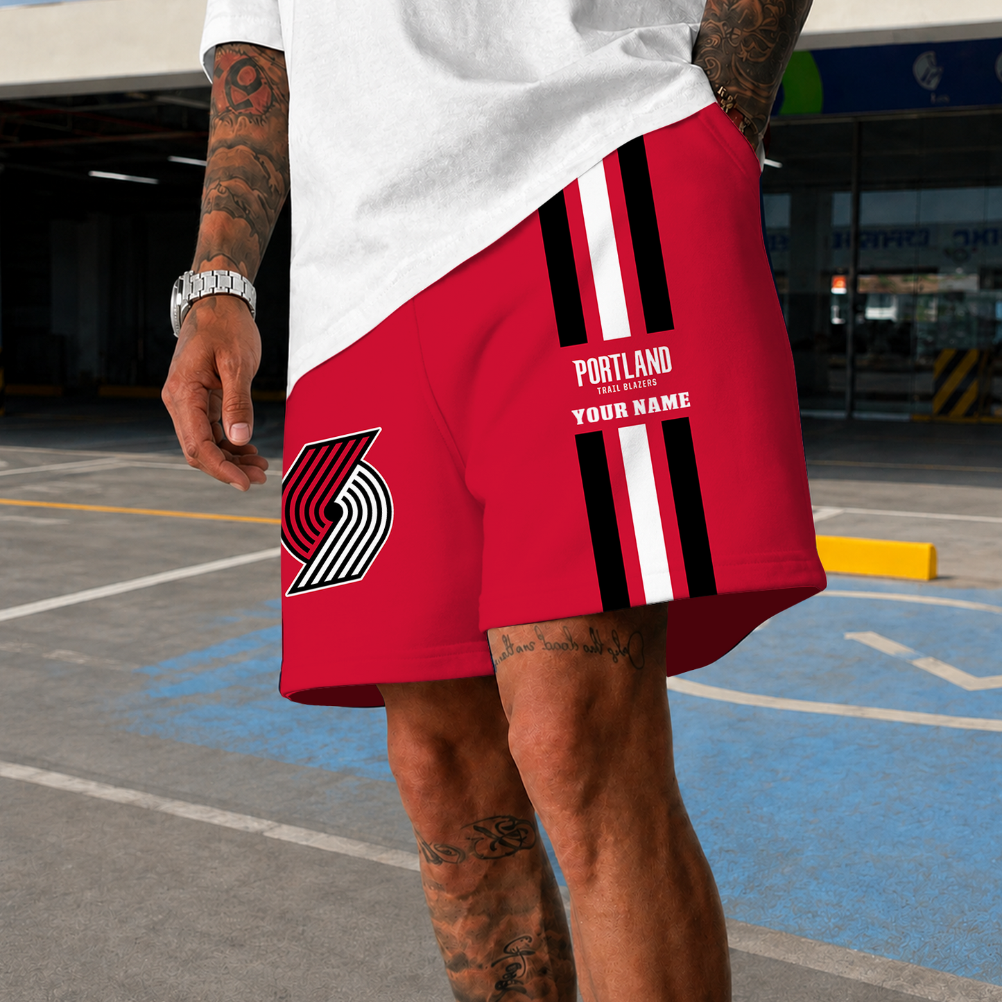 [HOT DEAL] NEW CUSTOMIZED NBA22 PTB PORTLAND TRAIL BLAZERS SHORT PANTS