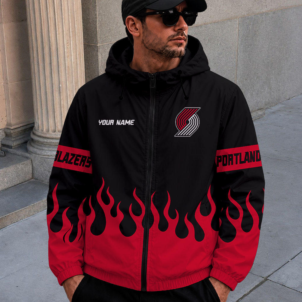 [HOT DEAL] NEW CUSTOMIZED NBA22 PTB PORTLAND TRAIL BLAZERS WINDBREAKER JACKET