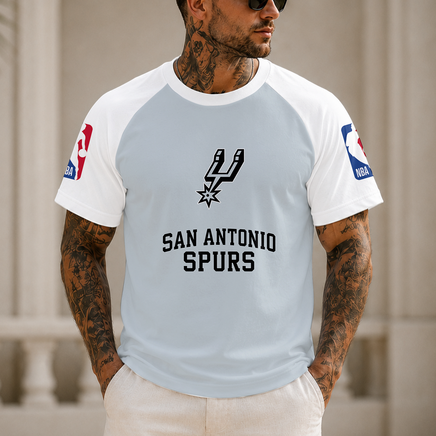 [HOT DEAL] NEW CUSTOMIZED NBA23 SAS SAN ANTONIO SPURS RAGLAN TEE