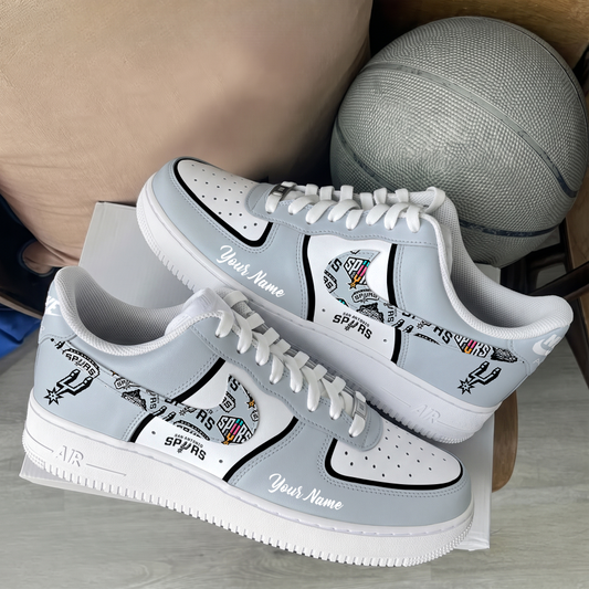[HOT DEAL] NEW CUSTOMIZED NBA23 SAS SAN ANTONIO SPURS AF1 SHOES