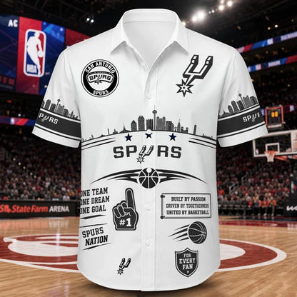 [HOT DEAL] NEW CUSTOMIZED NBA23 SAS SAN ANTONIO SPURS UNISEX HAWAIIAN SHIRT