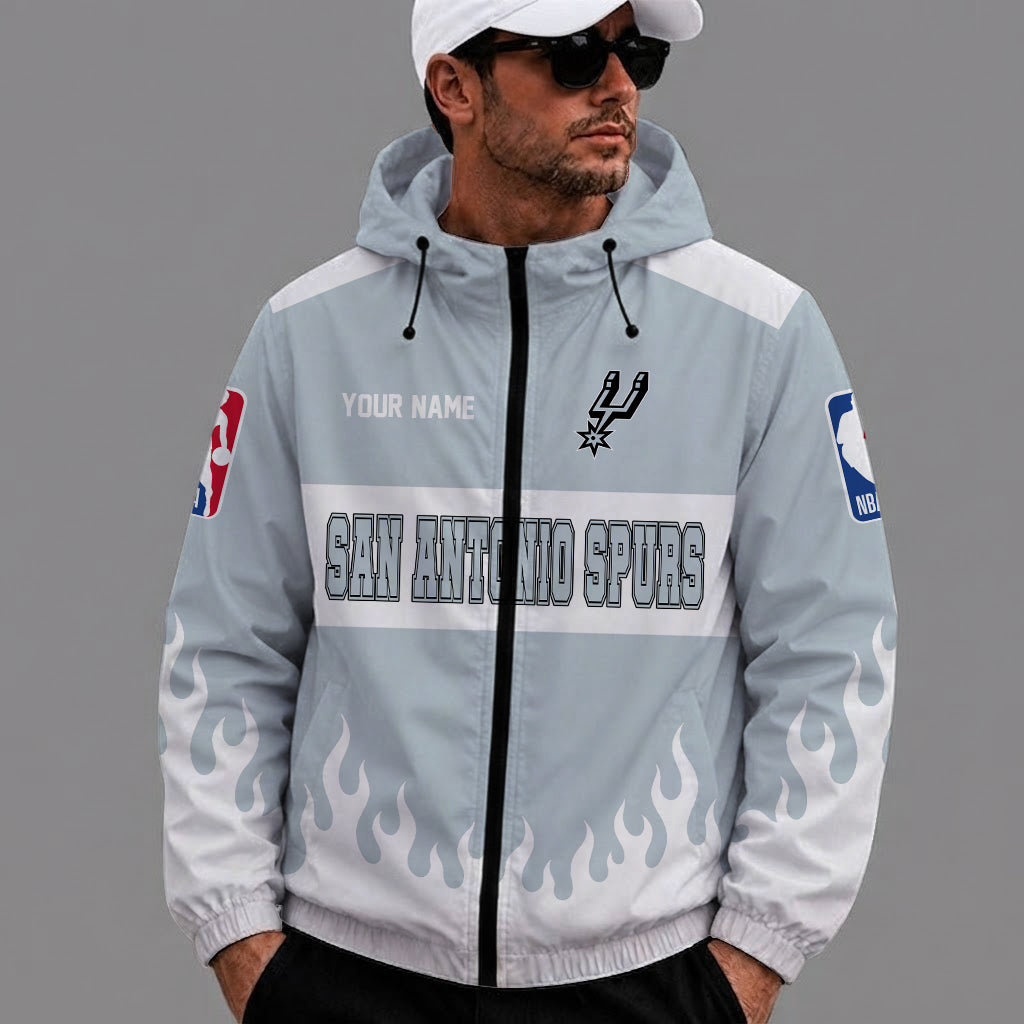 [HOT DEAL] NEW CUSTOMIZED NBA23 SAS SAN ANTONIO SPURS WINDBREAKER JACKET