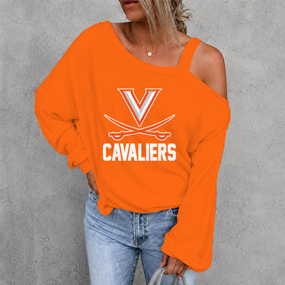 [FAN FAVORITE] NEW CUSTOMIZED NCAA MAM23 VIC VIRGINIA CAVALIERS DROP SHOULDER SWEATSHIRT