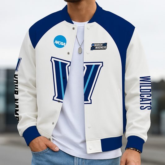 LIMITED DROP - NEW CUSTOMIZED | NCAA MAM24 VIW VI WILDCATS BASEBALL JACKET, SATIN VARSITY JACKET