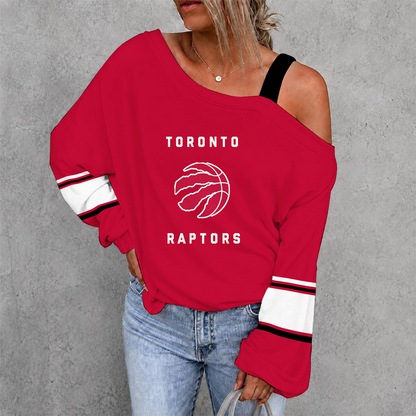 [HOT DEAL] NEW CUSTOMIZED NBA24 TRA TORONTO RAPTORS DROP SHOULDER SWEATSHIRT