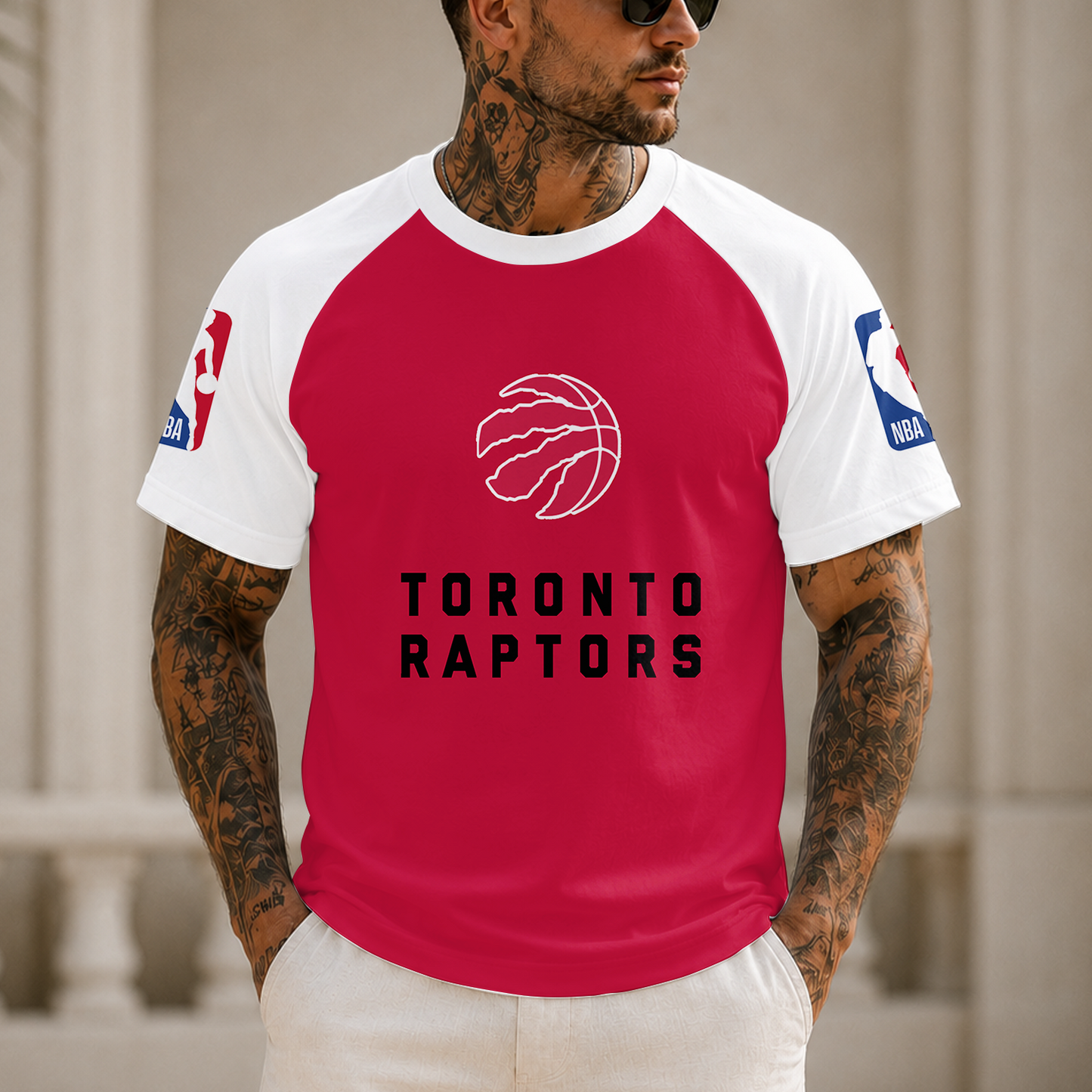 [HOT DEAL] NEW CUSTOMIZED NBA24 TRA TORONTO RAPTORS RAGLAN TEE
