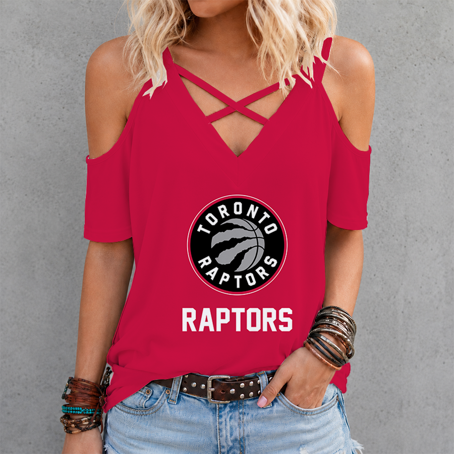 [HOT DEAL] NEW CUSTOMIZED NBA24 TRA TORONTO RAPTORS CRISS CROSS V-NECK TOP