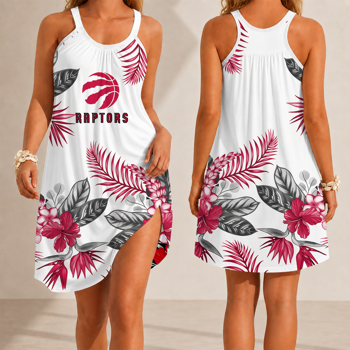 [HOT DEAL] NEW CUSTOMIZED NBA24 TRA TORONTO RAPTORS CAMISOLE DRESS
