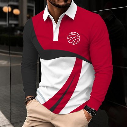 [HOT DEAL] NEW CUSTOMIZED NBA24 TRA TORONTO RAPTORS MEN LONG SLEEVE POLO