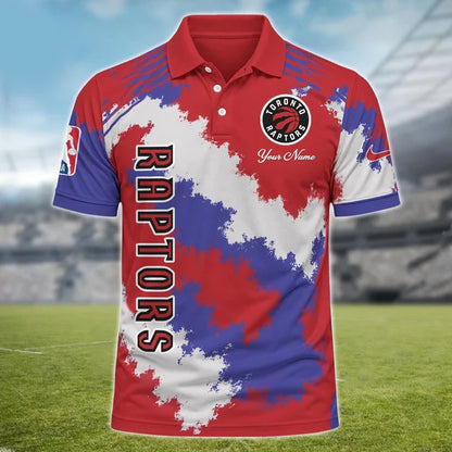 [HOT DEAL] NEW CUSTOMIZED NBA24 TRA TORONTO RAPTORS MULTICOLOR POLO SHIRT