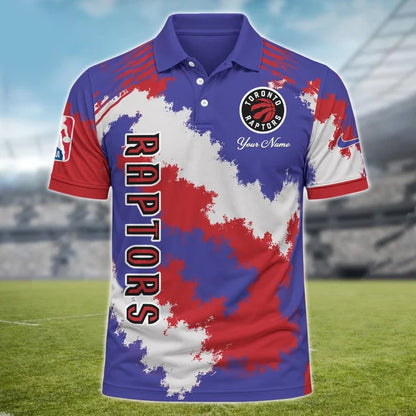 [HOT DEAL] NEW CUSTOMIZED NBA24 TRA TORONTO RAPTORS MULTICOLOR POLO SHIRT