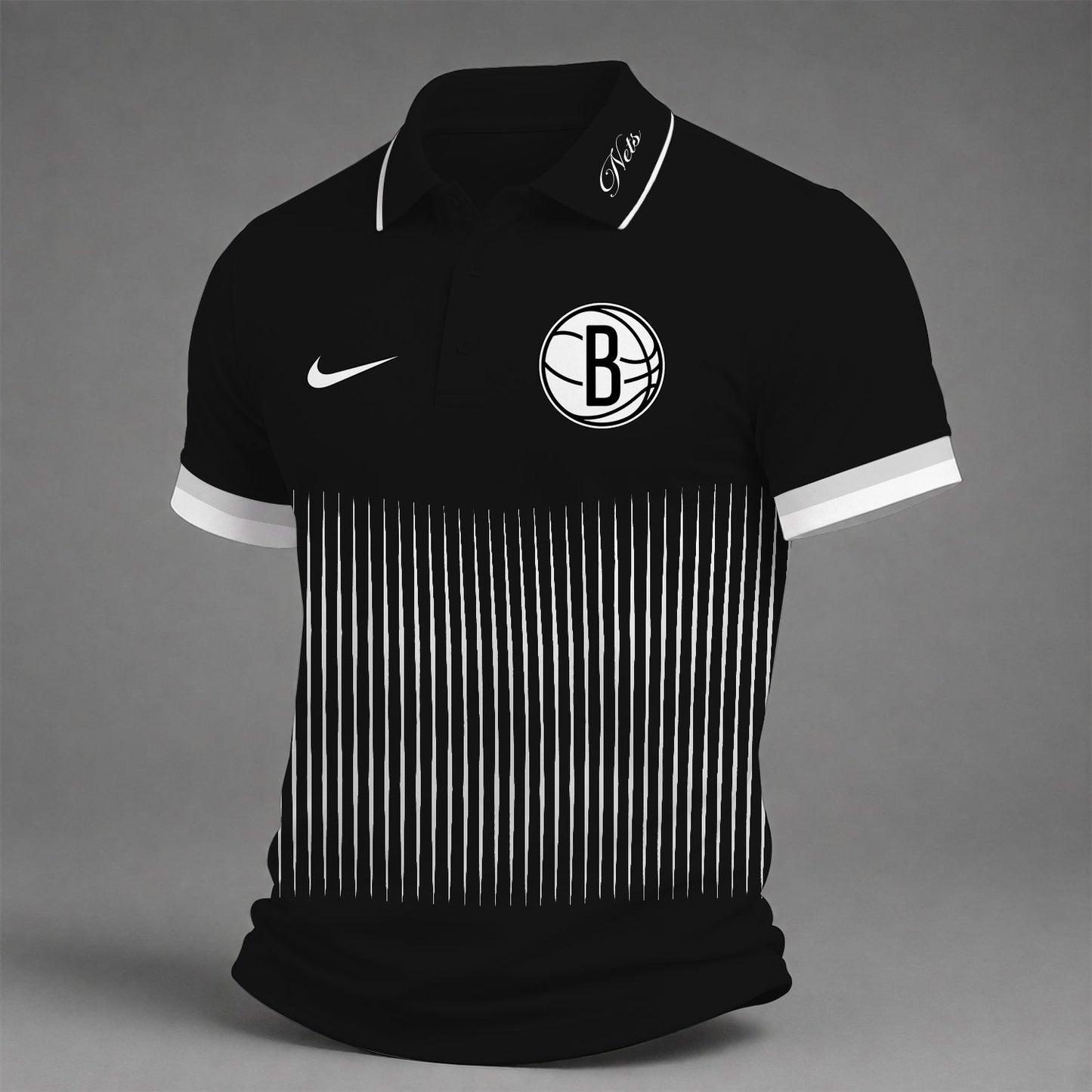 [HOT DEAL] NEW CUSTOMIZED NBA25 BNE BROOKLYN NETS POLO SHIRT