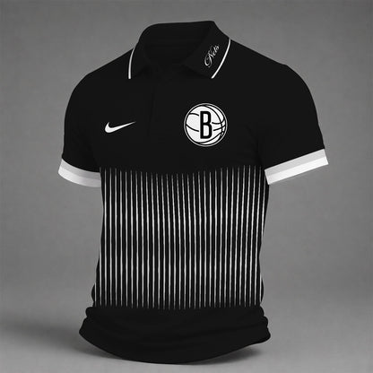 [HOT DEAL] NEW CUSTOMIZED NBA25 BNE BROOKLYN NETS POLO SHIRT