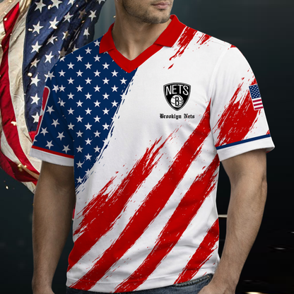 [HOT DEAL] NEW CUSTOMIZED NBA25 BNE BROOKLYN NETS POLO SHIRT